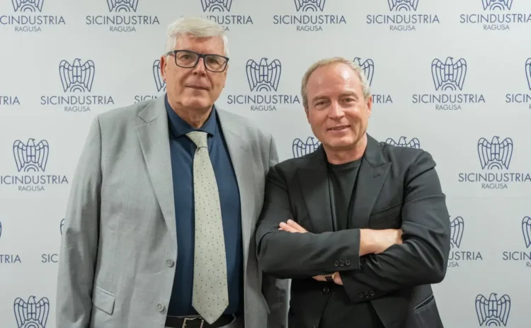 Giuseppe Drago, direttore generale dell’Asp di Ragusa, con Giorgio Cappello, presidente di Sicindustria Ragusa