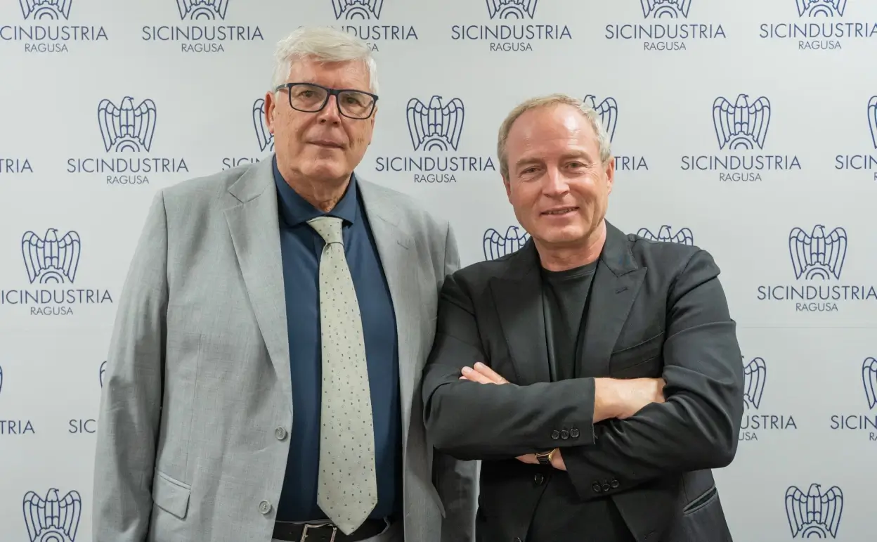 Giuseppe Drago, direttore generale dell’Asp di Ragusa, con Giorgio Cappello, presidente di Sicindustria Ragusa