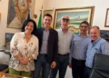 Maria Rita Schembari con quattro rappresentanti della Cna all’incontro sull’autostrada Siracusa-Modica e i mezzi Adr