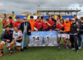 Giocatori del XV del Sud-Est in campo a Ragusa durante la partita di Serie B contro il San Gregorio