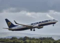 Aereo Ryanair in fase di decollo