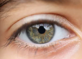 Primo piano di un occhio verde per le visite oculistiche gratuite a Ragusa. Immagine generata con intelligenza artificiale